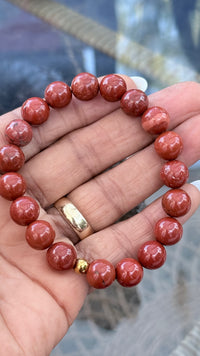 Red Jasper Stretchy Gemstone Bracelet