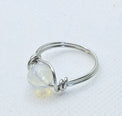 opalite silver tinned copper ring