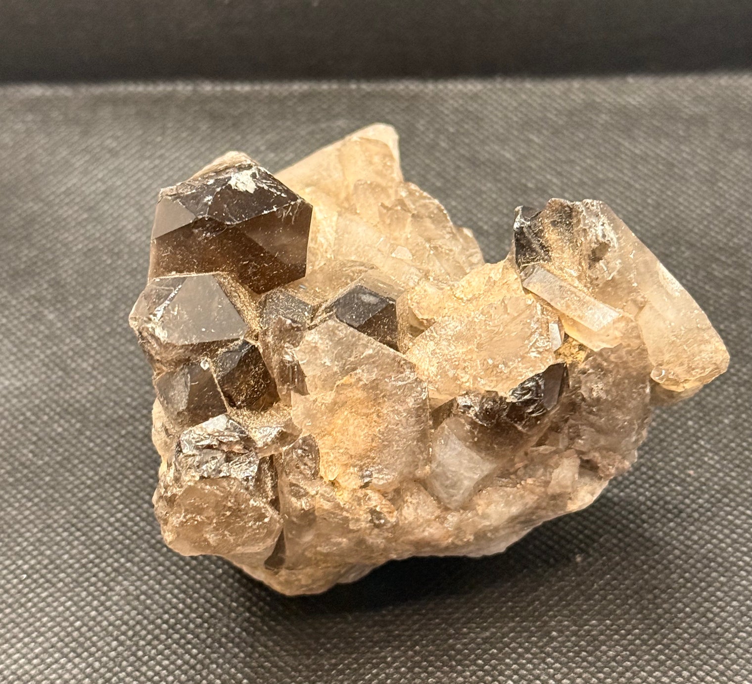 1lb Smoky Quartz Cluster Natural Druzy Mineral