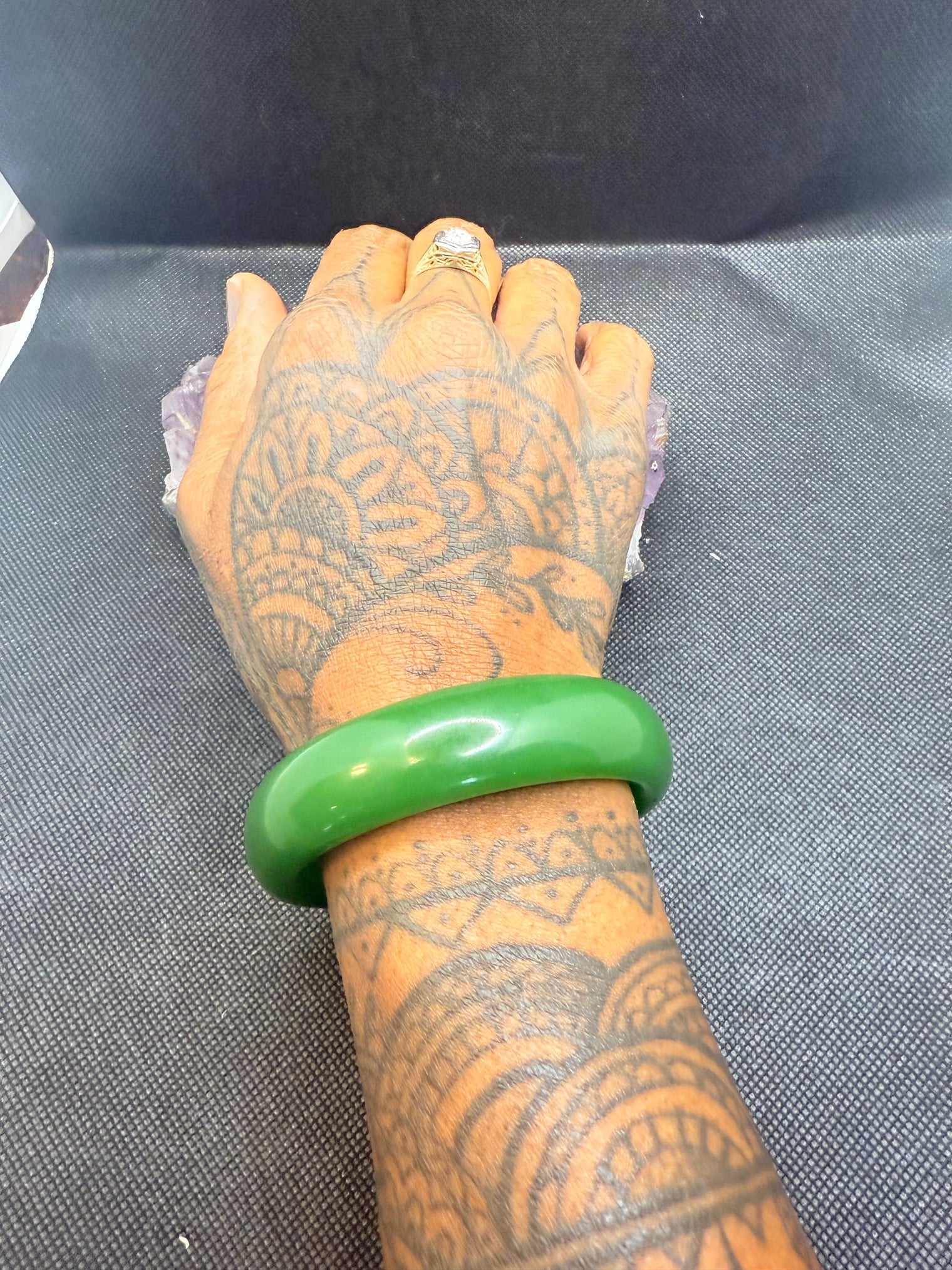Jade Bangle (Wide)