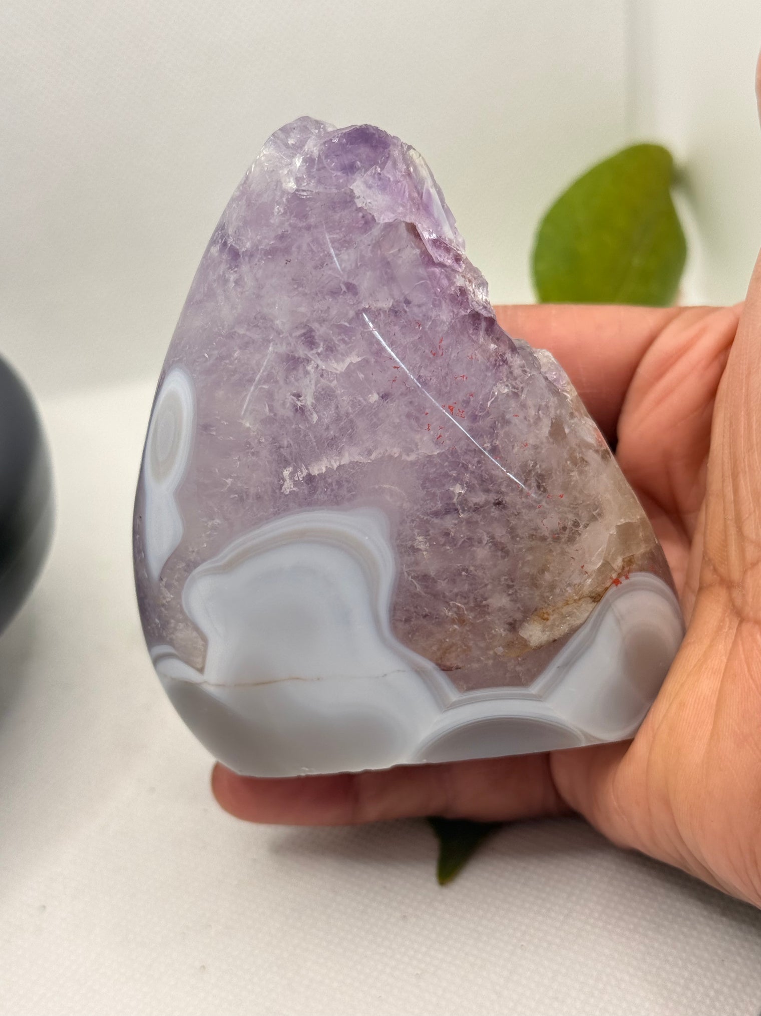 Amethyst “Flame” Druzy Cluster Polished Crystal Quartz 13.8oz Specimen