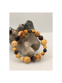 Palo Santo with Red Tigers Eye Stretchy Bracelet
