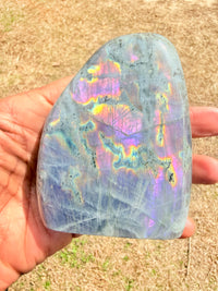Labradorite Freeform Tower 3.5 Inch, Stunning Rainbow Flash