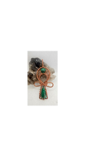 malachite crystal copper ankh