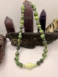 Chrysoprase with Pendant Necklace ~ 18 Inches