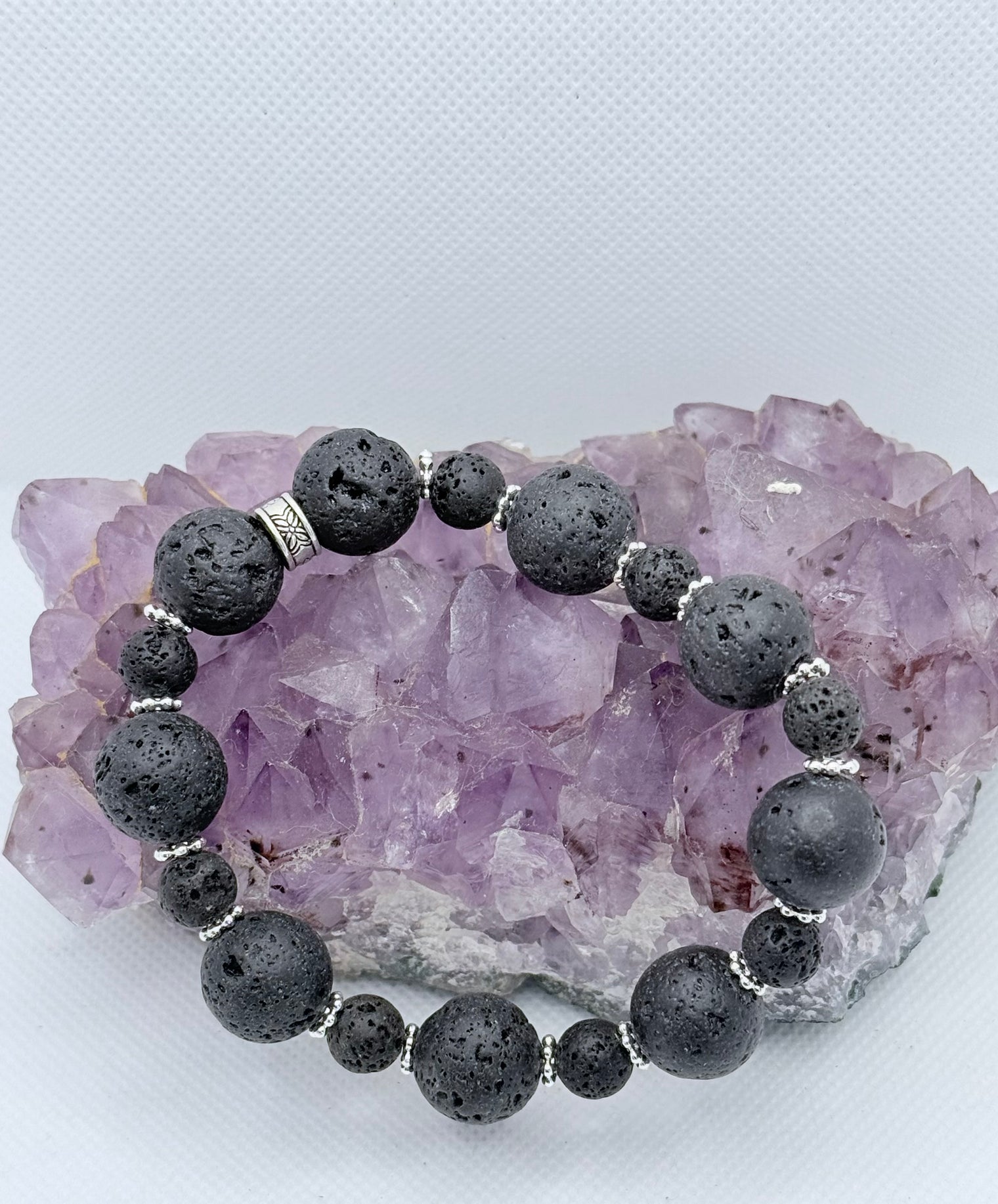 Black Lava Stretchy Bracelet