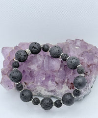 Black Lava Stretchy Bracelet