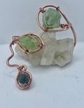 prehnite copper arm cuff