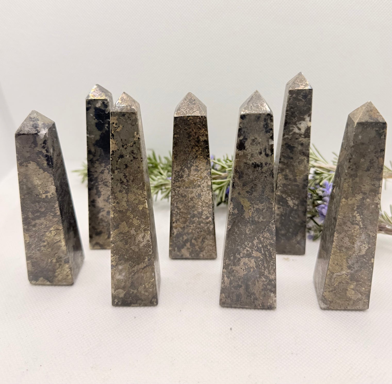 Pyrite Obelisk Tower 4 inch