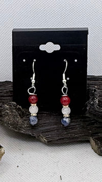 Patriotic Red, White and Blue Earrings