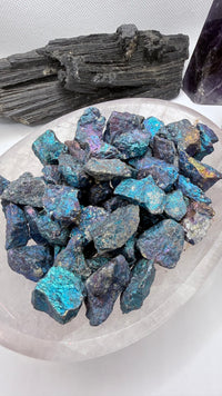 Chalcopyrite aka Peacock Ore 1-1.5 inch Rough Stone (1 stone)- MAGNETIC HIGH QUALITY