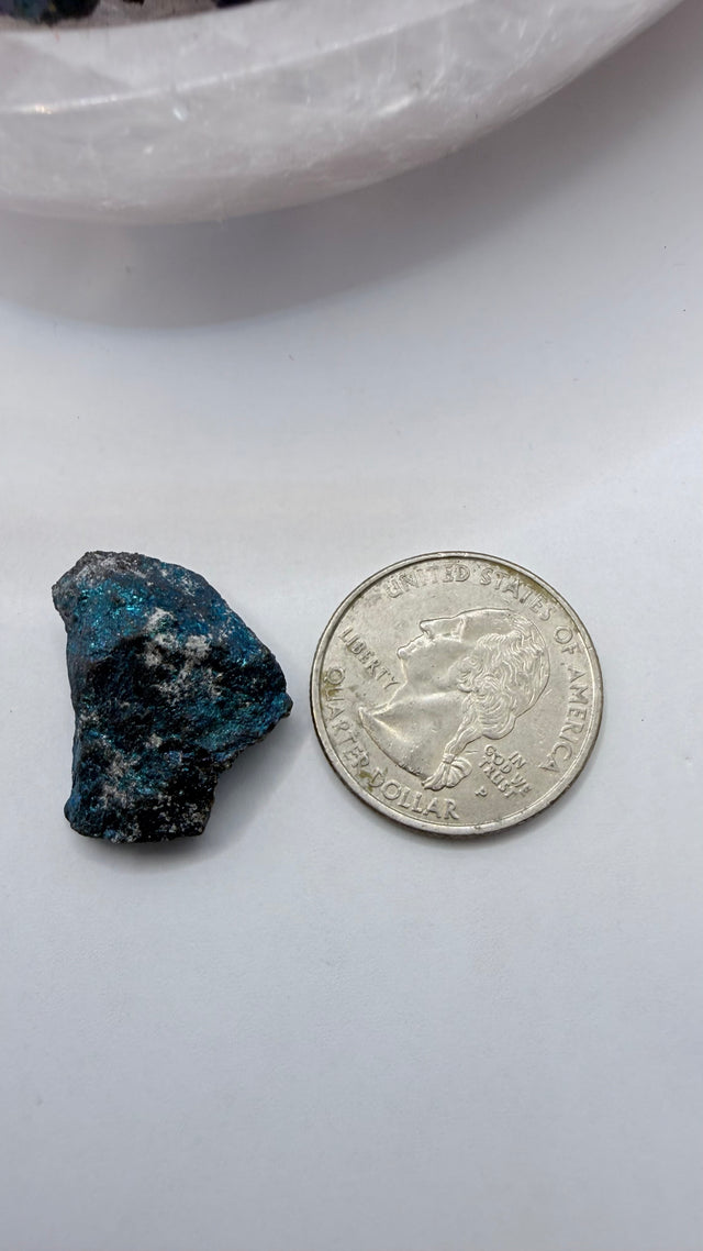 Chalcopyrite aka Peacock Ore 1-1.5 inch Rough Stone (1 stone)- MAGNETIC HIGH QUALITY