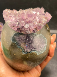 amethyst geode skull crystal