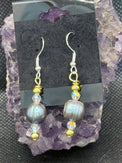 black pearl and Swarovski crystal earrings