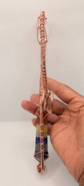 chakra stone copper ankh with crystal quartz gallet