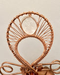 chakra stone copper ankh with crystal quartz gallet