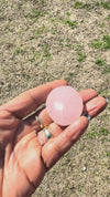 Rose Quartz  Palm Stone