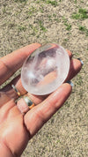 Clear Crystal Quartz  Palm Stone