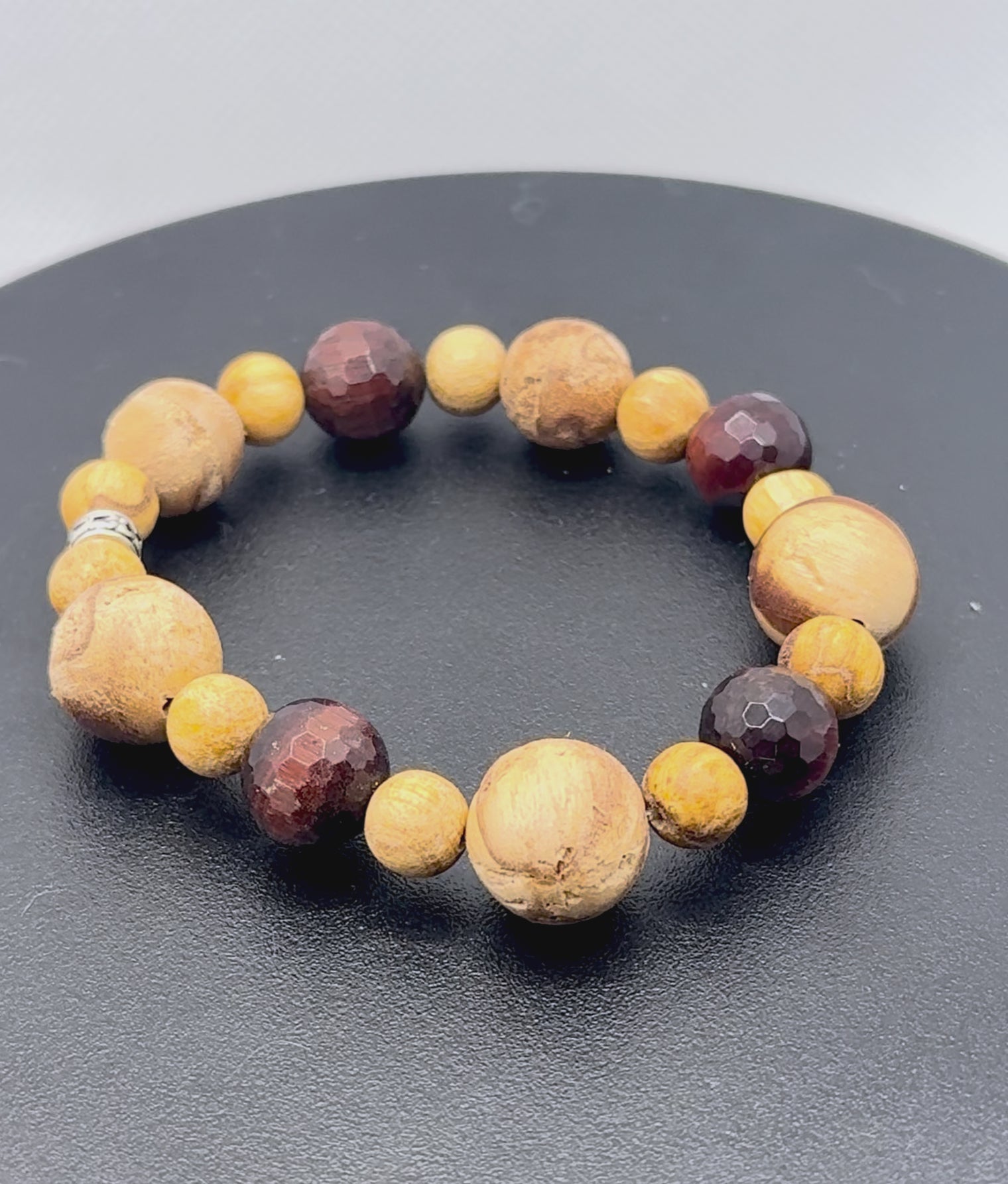 Palo Santo with Red Tigers Eye Stretchy Bracelet