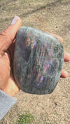 Labradorite Freeform Tower 4- Inch, 473 grams, Stunning Rainbow Flash