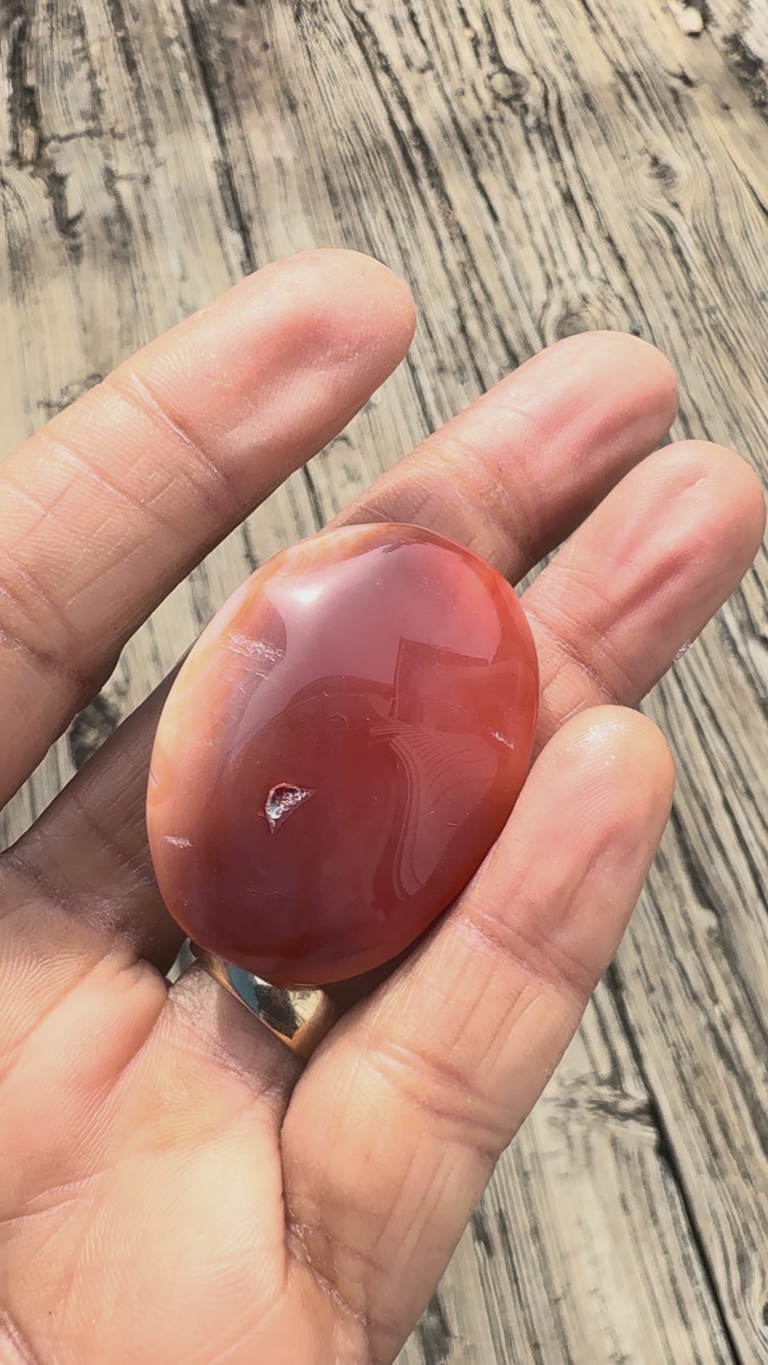 Carnelian Palm Stone