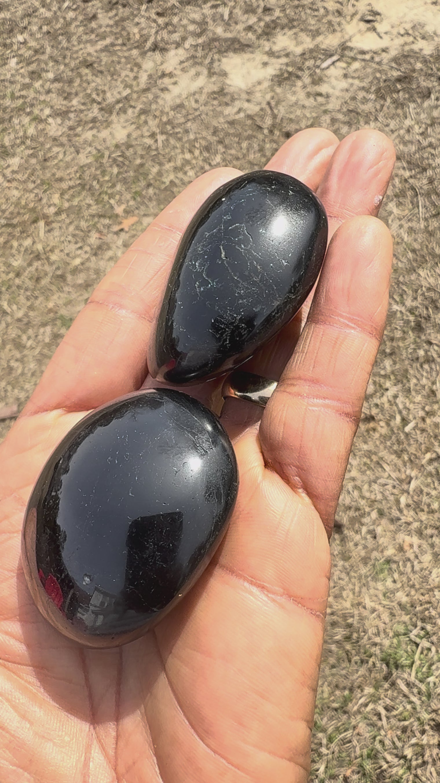 Black Tourmaline Palm Stone