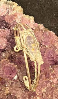 Aquamarine Crystal on Sterling Silver Wirewrapped Bracelet