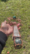 Vogel Quartz Crystal Malachite Amethyst Citrine Shungite Hypersthene and Pyrite Copper Ankh