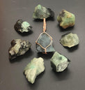 Natural Rough Emerald Crystal Copper Pendant Necklace - Infinite Treasures, LLC