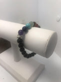 Black Tourmaline Chakra Stretchy Bracelet - Infinite Treasures, LLC