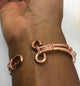 Herkimer Diamond with Herkimer Side Stones Handmade Copper Wirewrapped Bangle Bracelet - Infinite Treasures, LLC