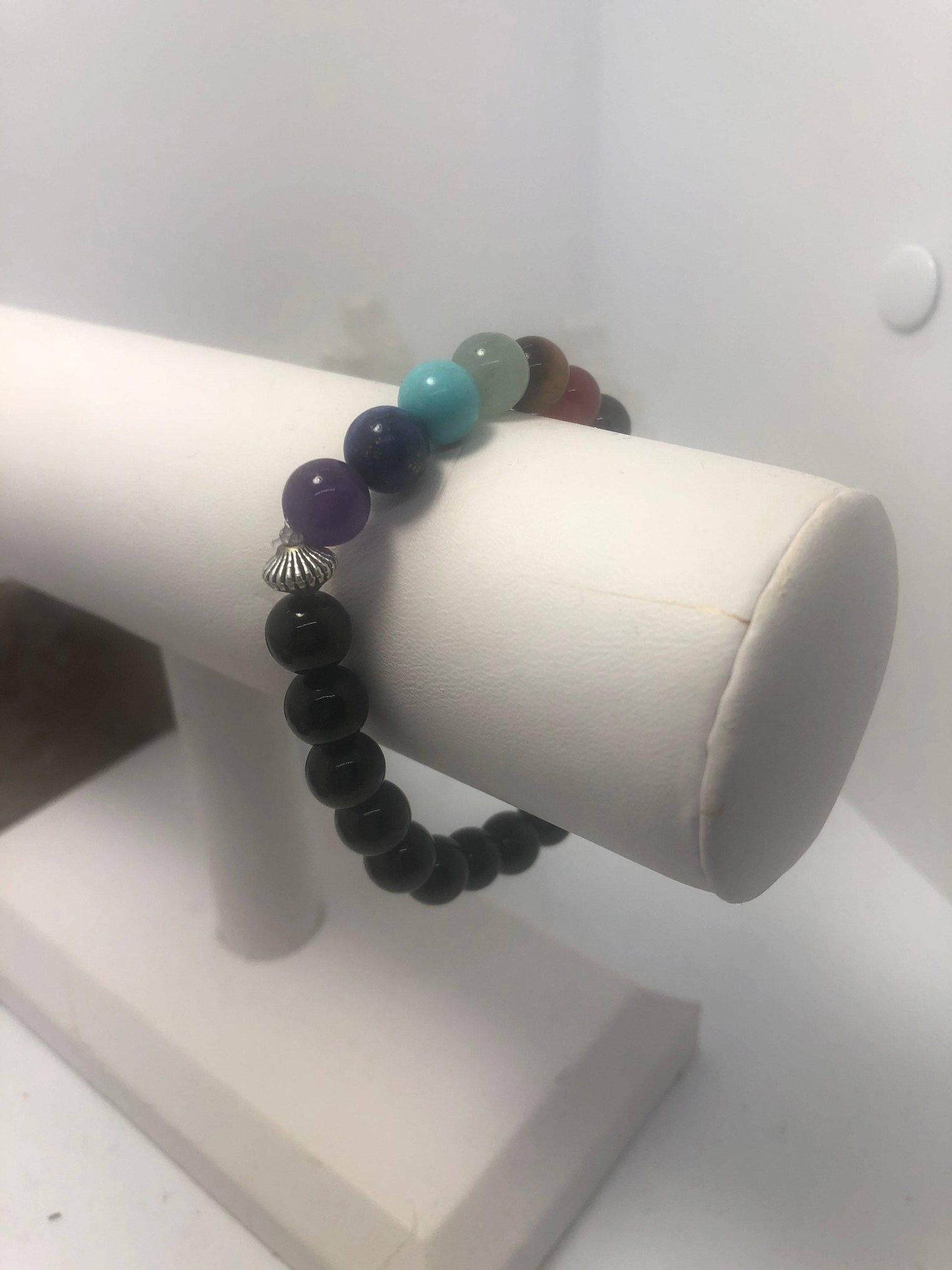 Pick your Gemstone  Chakra Stretchy Bracelet - Infinite Treasures, LLC