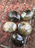 RARE Green Moonstone Palm Stone 2 1/2-3 Inch - Infinite Treasures, LLC