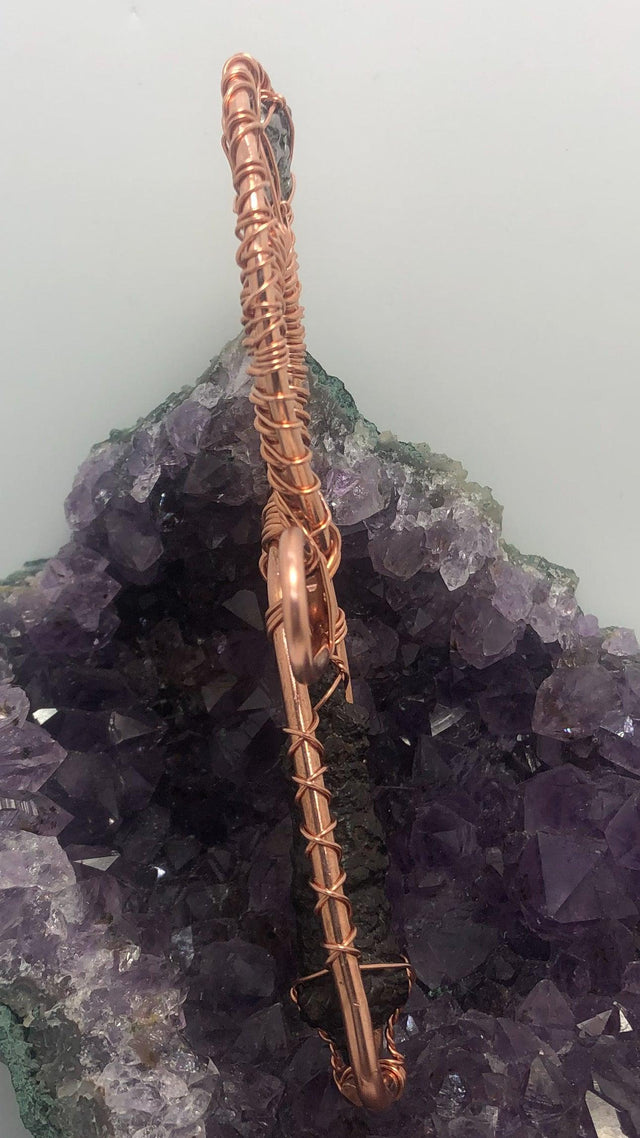 RARE Prophecy Stone with Nickel iron Meteorite Copper Ankh - Infinite Treasures, LLC