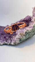 Ruby Crystal Copper Bracelet Wirewrapped - Infinite Treasures, LLC