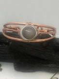 Sardonyx Bulls Eye Evil Eye Crystal Copper Bracelet Wire wrapped Handmade - Infinite Treasures, LLC