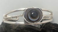 Sardonyx Bulls Eye Evil Eye Crystal Copper Bracelet Wire wrapped Handmade - Infinite Treasures, LLC