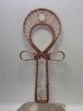 Selenite crystal with Selenite healing synergy reiki Ankh - Infinite Treasures, LLC