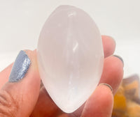 Selenite 2.5 inch Heart Crystal Mineral Specimen